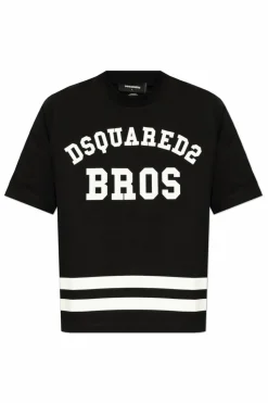 Dsquared2 CZARNY T-shirt z logo