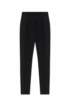Dsquared2 CZARNY Wełniane spodnie