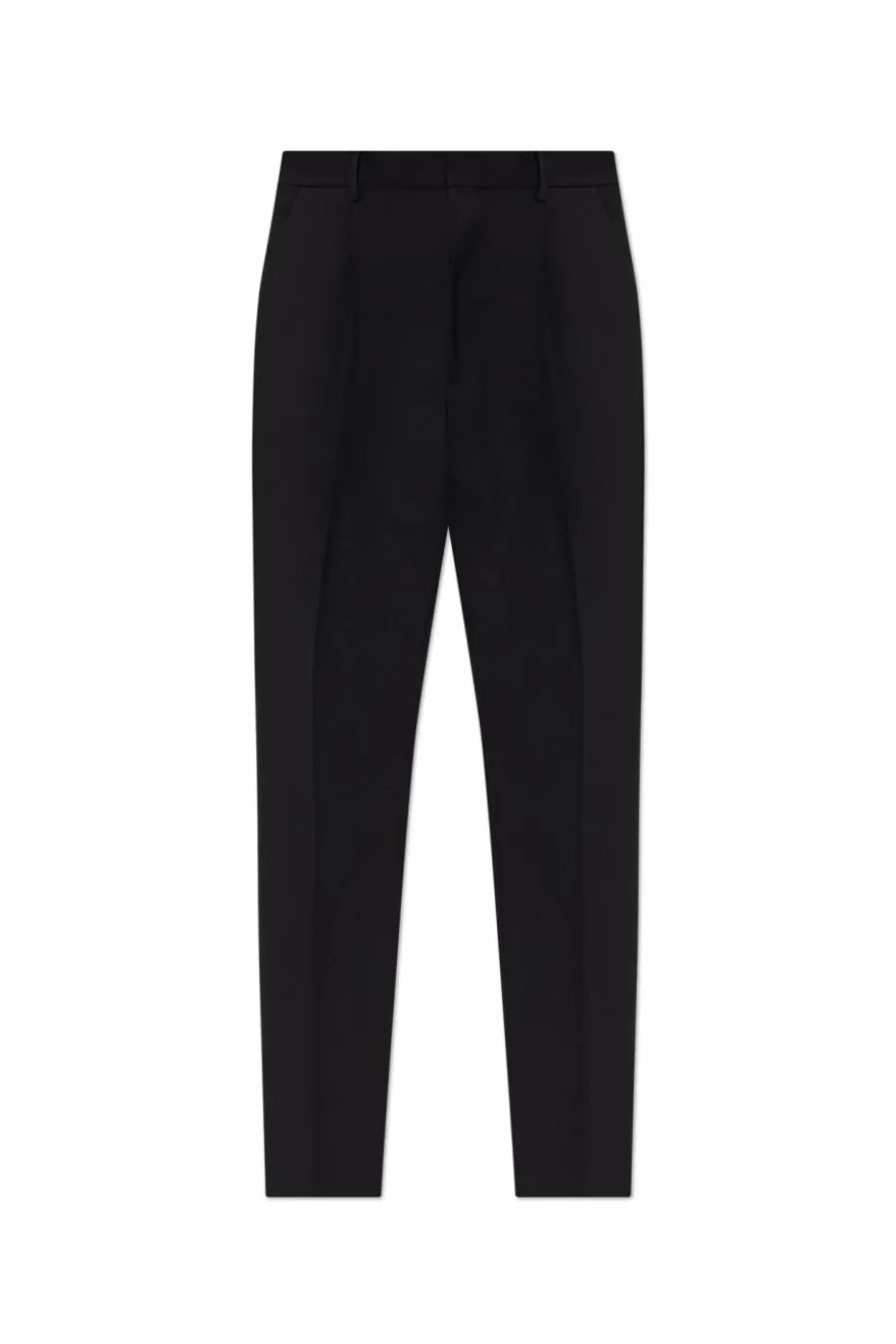 Dsquared2 CZARNY Wełniane spodnie