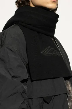 Dsquared2 CZARNY Wełniany szal