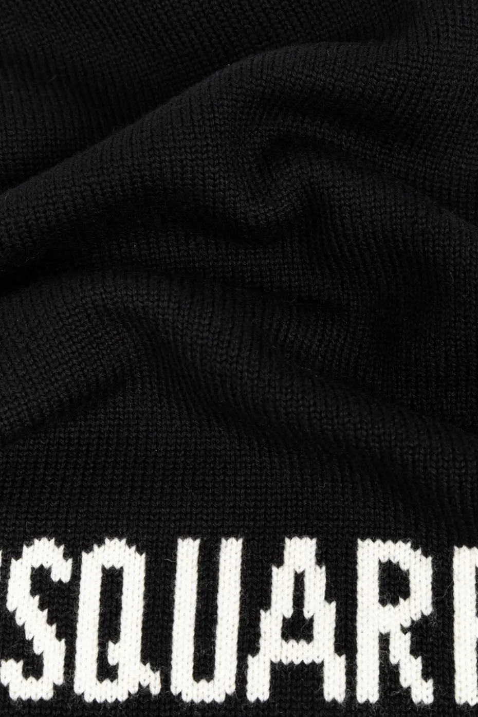 Dsquared2 CZARNY Wełniany szal
