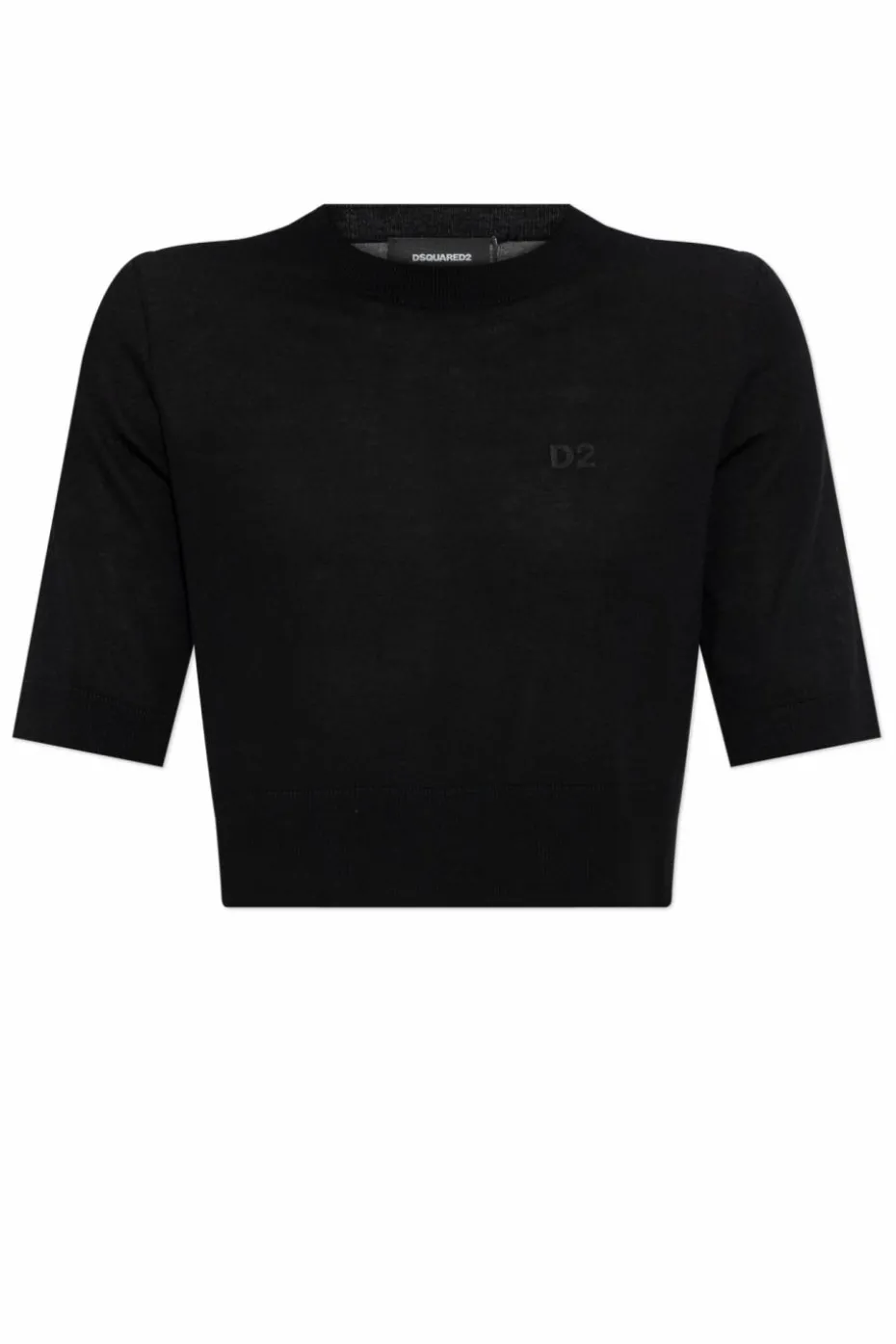 Dsquared2 CZARNY Wełniany top z logo