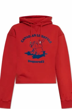 Dsquared2 CZERWONY Bluza z logo