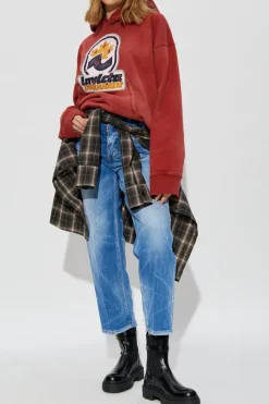 Dsquared2 CZERWONY Bluza z logo