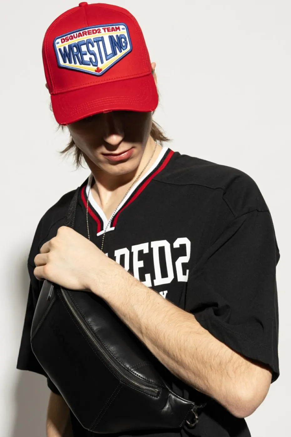Dsquared2 CZERWONY Czapka z daszkiem
