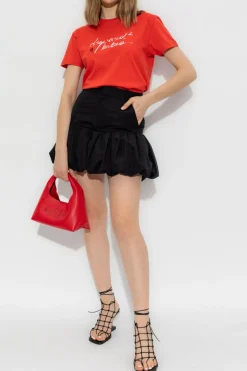 Dsquared2 CZERWONY T-shirt z nadrukiem