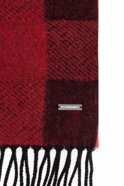 Dsquared2 CZERWONY Wełniany szal
