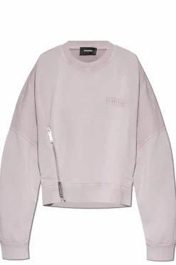 Dsquared2 FIOLETOWY Bluza z logo