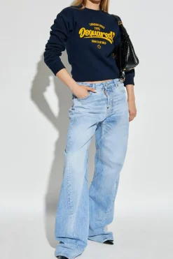 Dsquared2 GRANATOWY Bluza z logo
