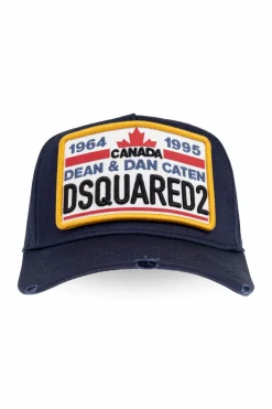 Dsquared2 GRANATOWY Czapka z daszkiem