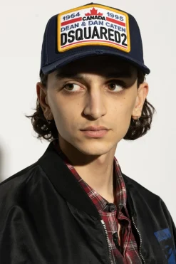 Dsquared2 GRANATOWY Czapka z daszkiem