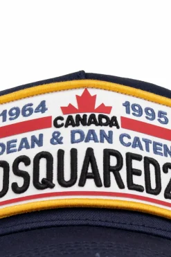 Dsquared2 GRANATOWY Czapka z daszkiem