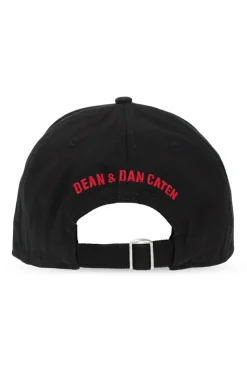 Dsquared2 GRANATOWY Czapka z daszkiem z logo