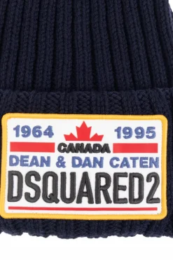 Dsquared2 GRANATOWY Czapka z logo