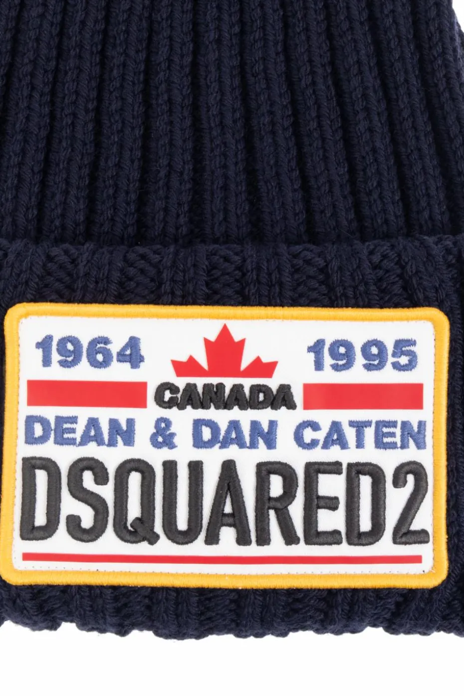 Dsquared2 GRANATOWY Czapka z logo