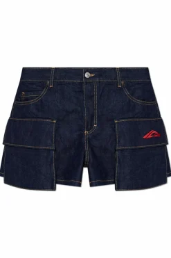 Dsquared2 GRANATOWY Jeansowe szory
