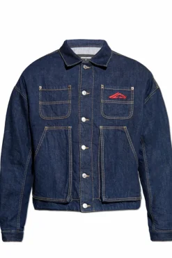 Dsquared2 GRANATOWY Jeansowa kurtka