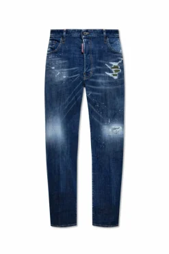 Dsquared2 GRANATOWY Jeansy `642`