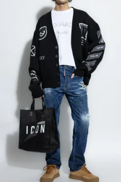 Dsquared2 GRANATOWY Jeansy `642`