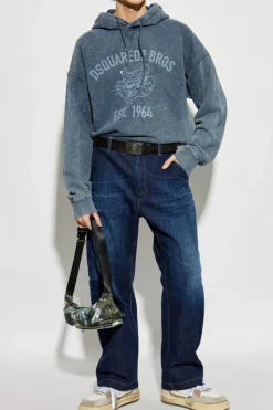 Dsquared2 GRANATOWY Jeansy `Snatch`