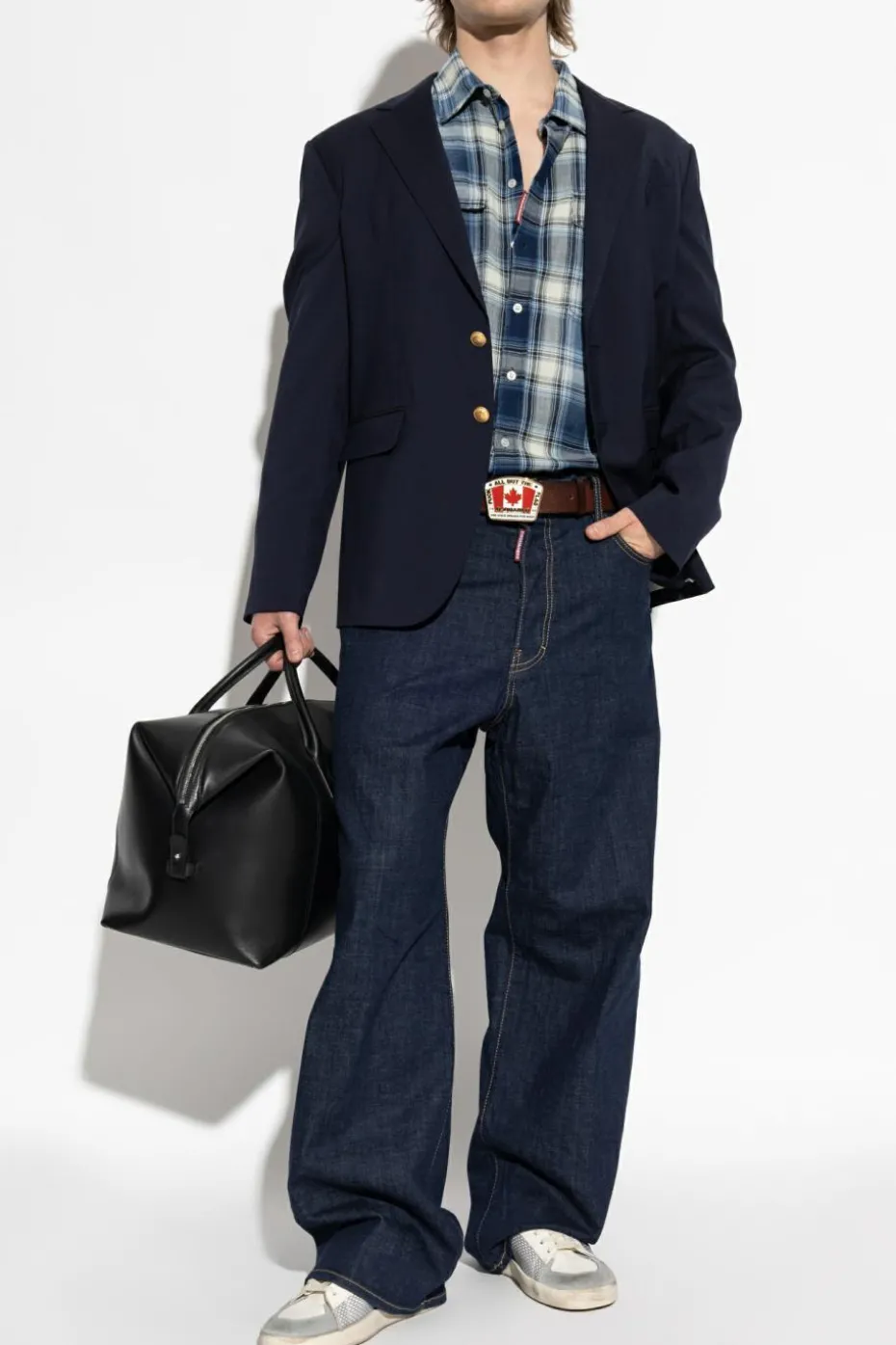 Dsquared2 GRANATOWY Jeansy `Loose`