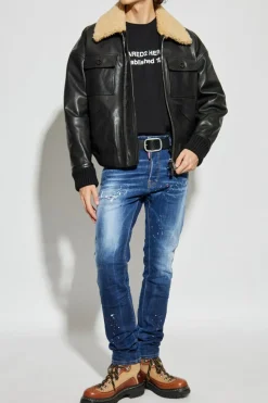 Dsquared2 GRANATOWY Jeansy `Cool Guy`