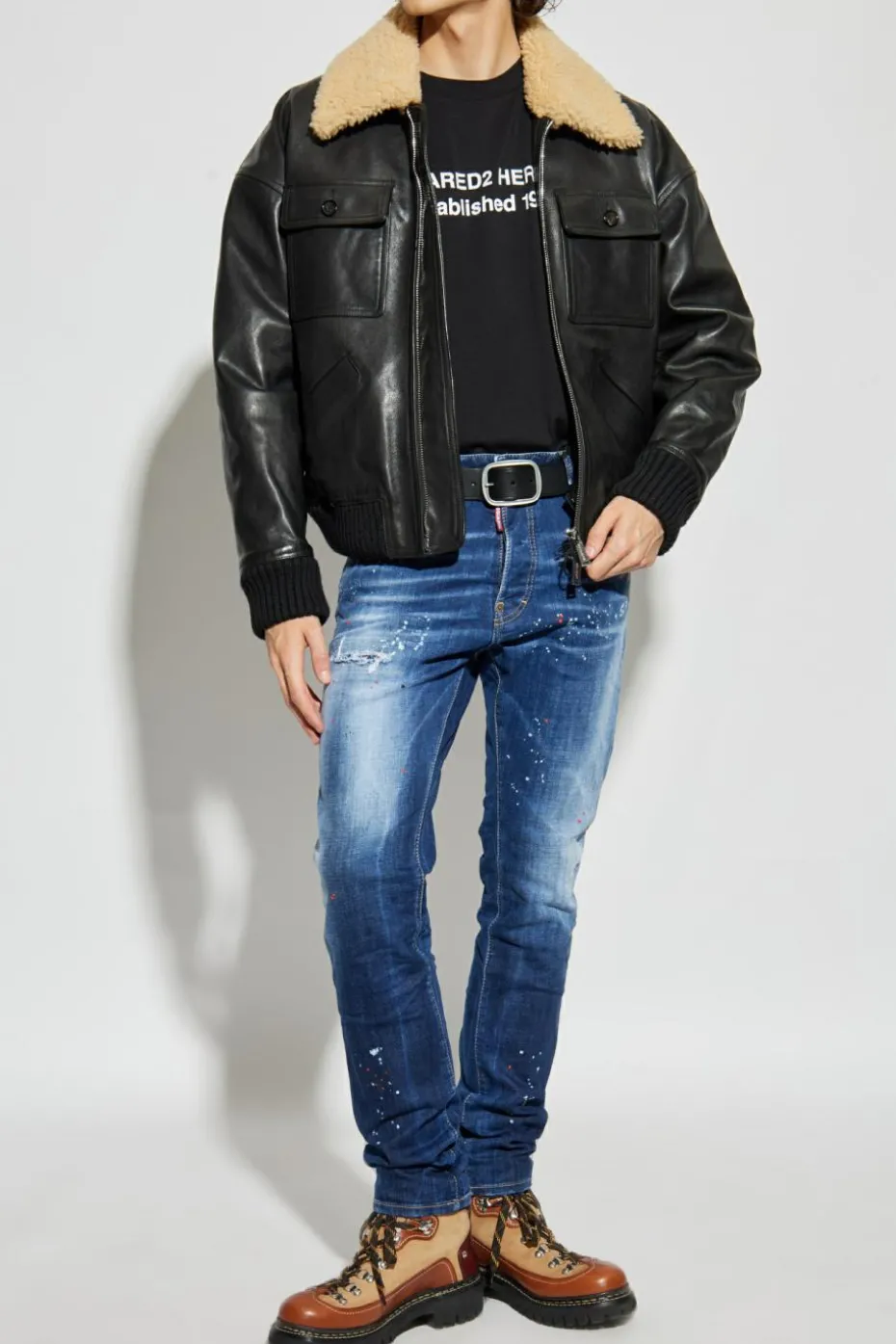 Dsquared2 GRANATOWY Jeansy `Cool Guy`