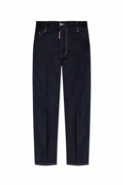 Dsquared2 GRANATOWY Jeansy `642` kapsuła `Summer Lovers`