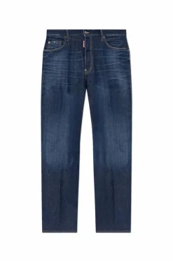 Dsquared2 GRANATOWY Jeansy `Loose`