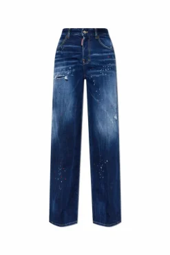 Dsquared2 GRANATOWY Jeansy `Traveller`
