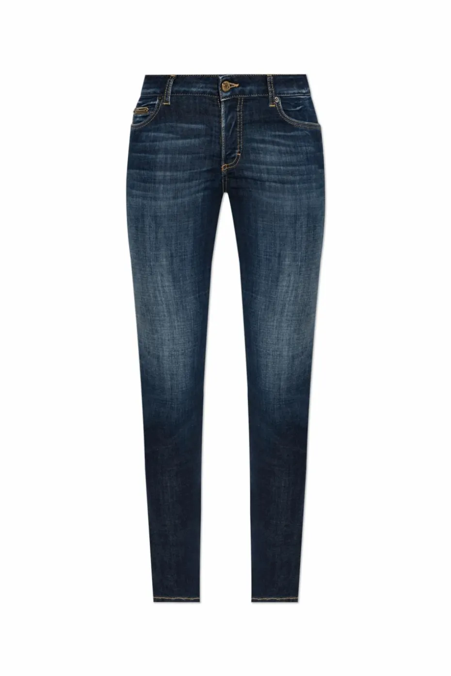Dsquared2 GRANATOWY Jeansy` `Medium Waist Jennifer`