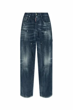 Dsquared2 GRANATOWY Jeansy `Loose`