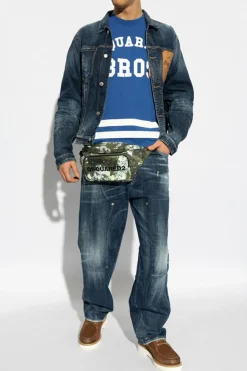 Dsquared2 GRANATOWY Jeansy `Loose`