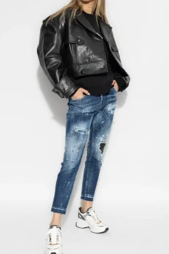 Dsquared2 GRANATOWY Jeansy `Cool Girl`