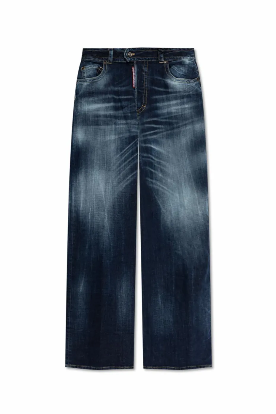 Dsquared2 GRANATOWY Jeansy z logo