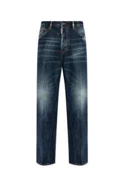 Dsquared2 GRANATOWY Jeansy `Loose`