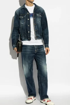 Dsquared2 GRANATOWY Jeansy `Loose`