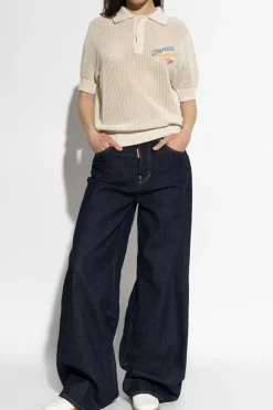 Dsquared2 GRANATOWY Jeansy `Traveller` kapsuła `Summer Lovers`