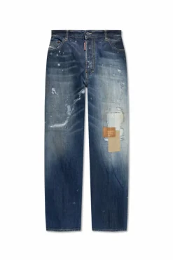 Dsquared2 GRANATOWY Jeansy `Loose`