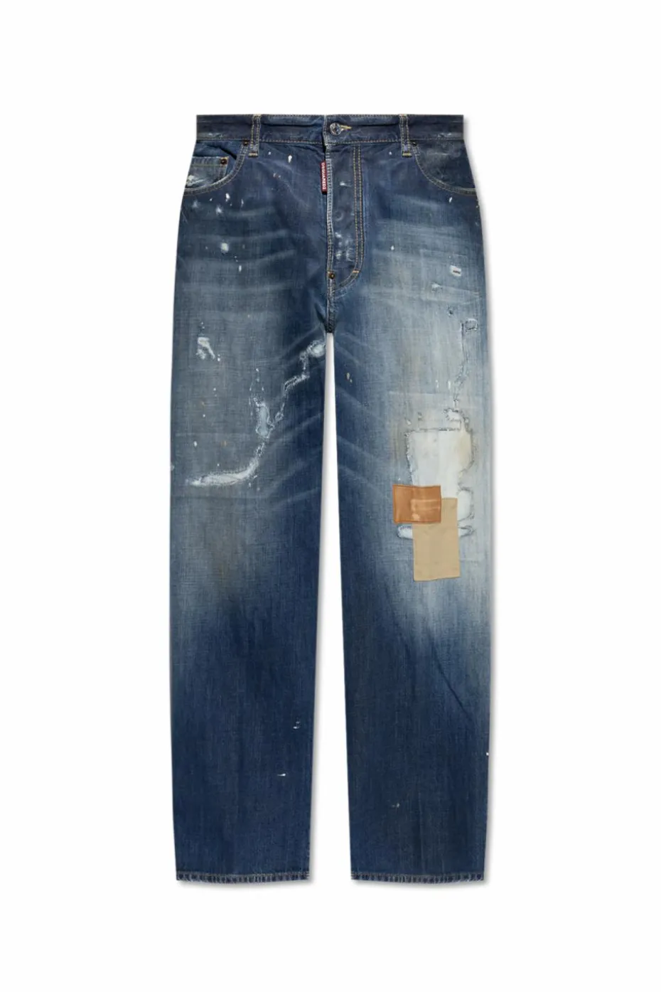 Dsquared2 GRANATOWY Jeansy `Loose`
