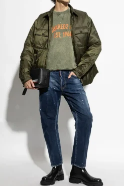 Dsquared2 GRANATOWY Jeansy `Bro`