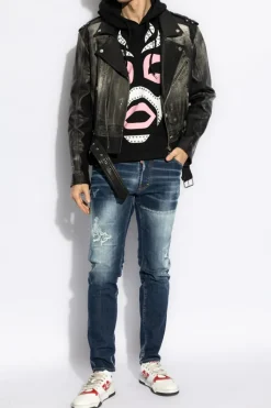 Dsquared2 GRANATOWY Jeansy `Cool Guy`