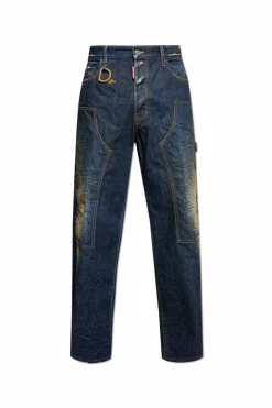 Dsquared2 GRANATOWY Jeansy `Loose`