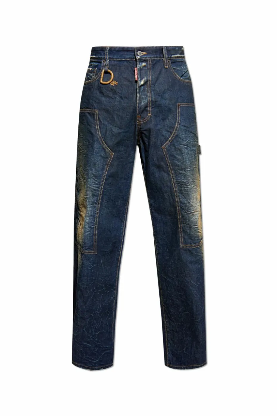 Dsquared2 GRANATOWY Jeansy `Loose`