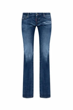 Dsquared2 GRANATOWY Jeansy `Bootcut Sharpei`
