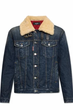 Dsquared2 GRANATOWY Kurtka jeansowa