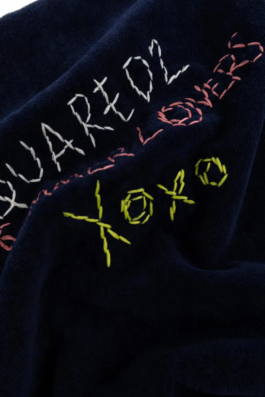 Dsquared2 GRANATOWY Ręcznik z logo kapsuła 'Summer Lovers'