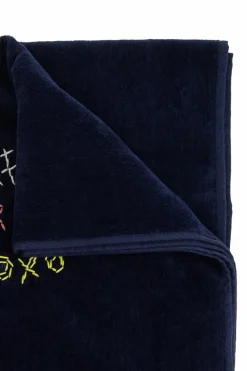 Dsquared2 GRANATOWY Ręcznik z logo kapsuła 'Summer Lovers'