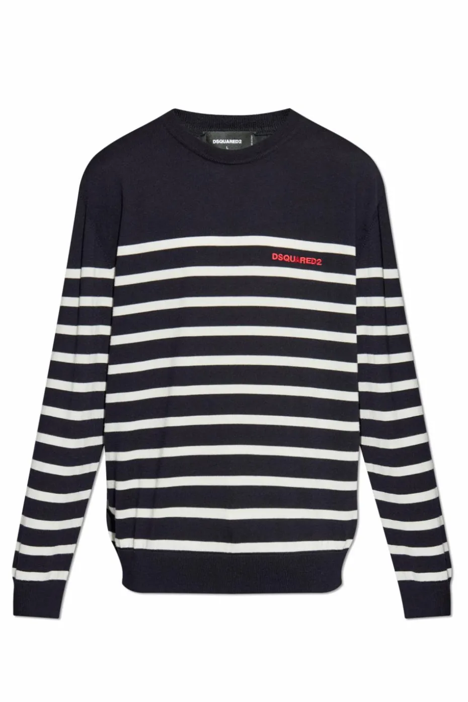Dsquared2 GRANATOWY Sweter z logo