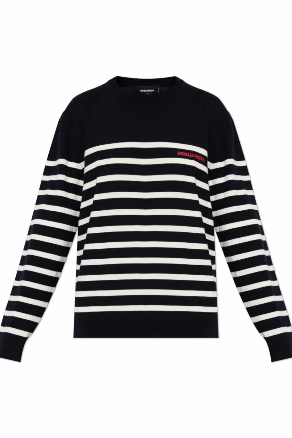 Dsquared2 GRANATOWY Sweter z logo